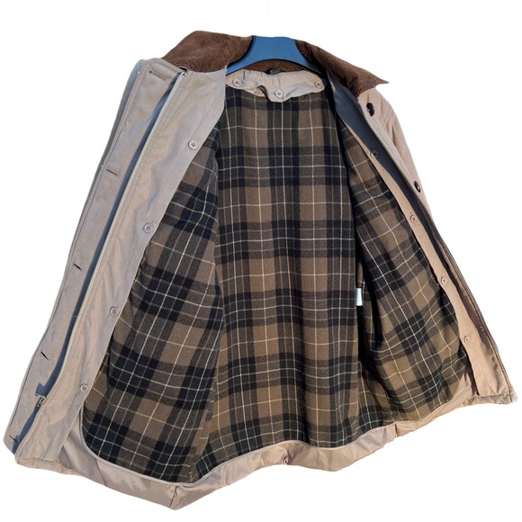 Vintage utex quilted barn jacket khaki w brown corduroy + removable liner est XL - Picture 3 of 8